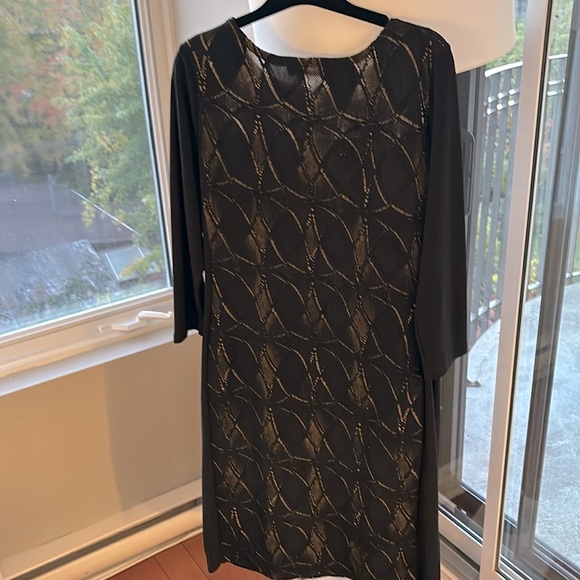 NADYA TOTO Elegant Black Lace Long Sleeves Midi Dress Size L Perfect condition. - Picture 2 of 7